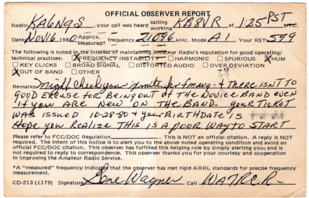 1980 ARRL OO Report